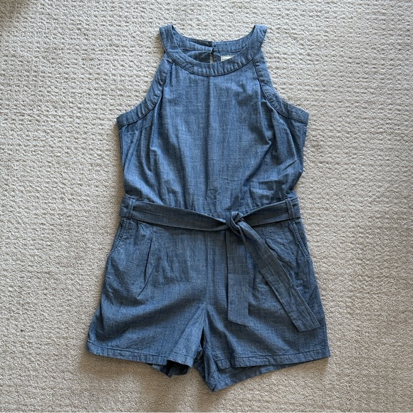 NWOT Hope & Henry Blue Denim chambray Sleeveless Romper size 6 - Picture 6 of 6